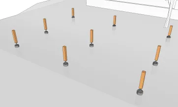 Die Befestigung der Pfosten aus Holz