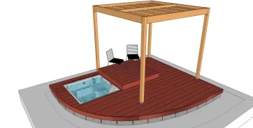 Aufstellen der Pergola und des Zubehörs