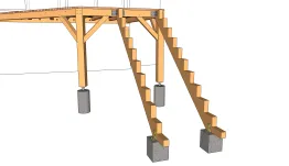 Ansicht der Treppenwangen