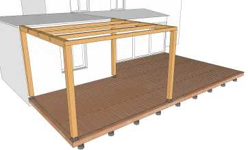 Aufstellung der Pergola 1