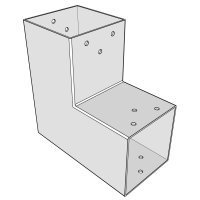 SUNDIY WHITE 90 mm 2-Wege-Stecker – L-Form