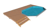 Vorschaubild des Artikels : Holzterrasse auf Unterzugbalken für einen achteckigen Pool