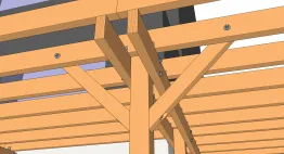 Details der Befestigung der Aussteifungen