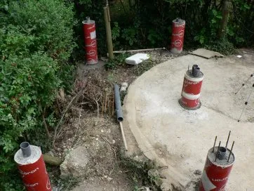 Verteilung der Betonsockel 5