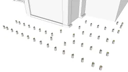 Die Verteilung der Betonsockel