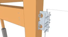 Befestigungsdetails der Randunterzugbalken