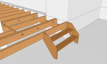 Einbau der Treppe