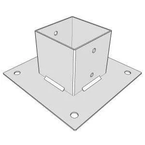 Pfostenträger SUNDIY WHITE – Innenbreite: 90 mm