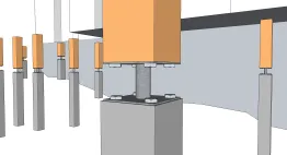 Befestigungsdetails der Pfosten