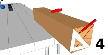 Markierung der Zentrierlinie