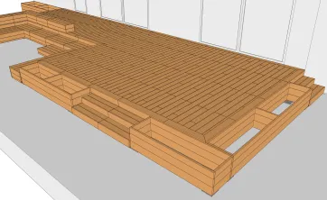 Installation der Pflanzkübelstruktur 2