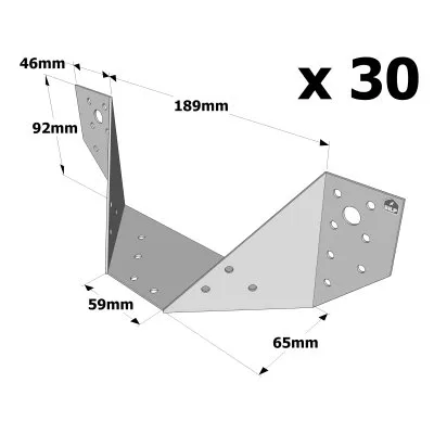 Balkenträger mit 45°-Winkel (rechts und links) - Réf. ET248_30