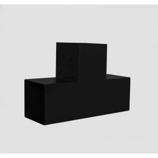 SUNDIY Verbinder matt schwarz RAL 9005 - 90 mm mit 3 Richtungen - T-Form