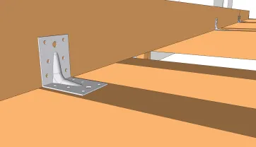 Details der Balkenbefestigung