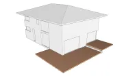 Vorschaubild des Artikels : Unabhängige Holzterrasse in zwei Blöcken auf Betonsockel
