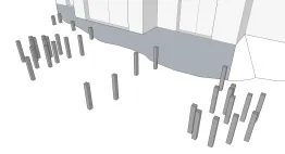 Verteilung der Betonsockel
