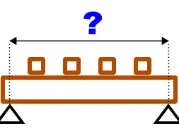 Berechnung der Spannweite eines abgestützten Unterzugbalkens 