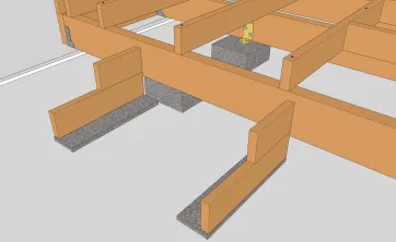 Installation der Treppenkonstruktion