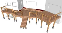 Vorschaubild des Artikels : Holzterrasse auf Ständerwerk auf 3 Ebenen 