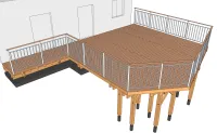 Vorschaubild des Artikels : Holzterrasse auf Ständerwerk für ein Wohnmobil