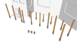 Verteilung der Pfosten