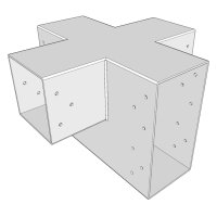 SUNDIY Weiß RAL 9010 240 mm 4-Wege-Stecker – Form +