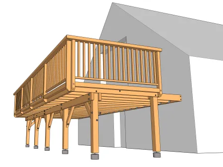 Terrassen auf Ständerwerk
