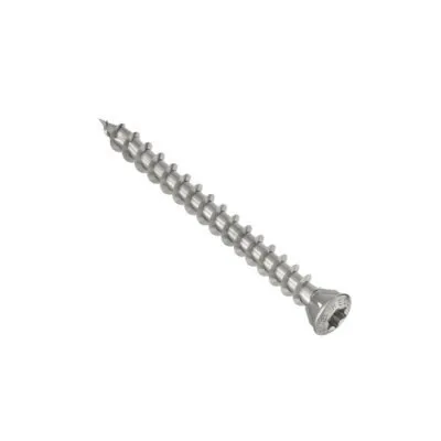 HECO-TOPIX-plus A2, Bodenschraube, Linsensenkkopf mit Fräsrippen, T-Antrieb, variables Vollgewinde, unbeschichtet, mit Gleitmittel beschichtet - Réf. 61651