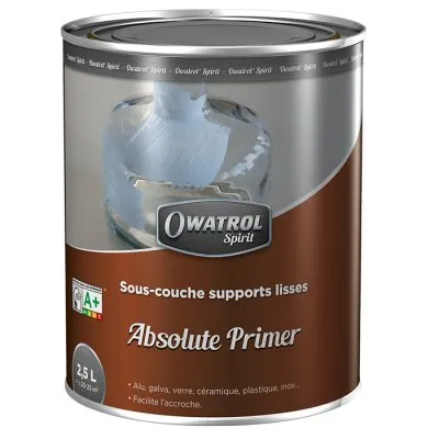 ABSOLUTE PRIMER : Voranstrich für glatte Oberflächen (Aluminium, verzinkt, Kunststoff, Glas, Keramik, Edelstahl, usw.) - Réf. 1561