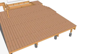 Montage der Terrassendielen 2