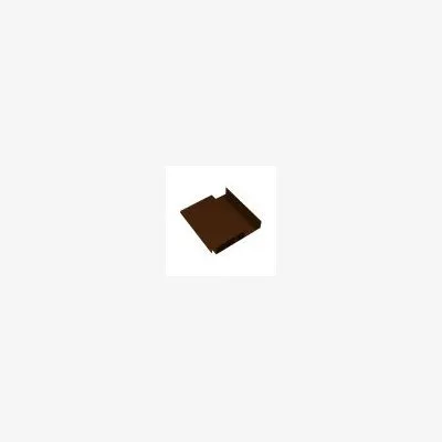 Musterversuch einer Aluminiumplatte für eine bioklimatische Pergola in brauner Corten-Effekt-Farbe