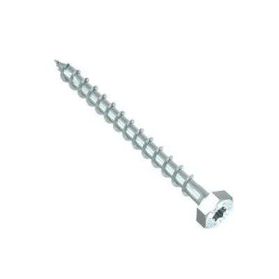 HECO-TOPIX-plus, Kombi-Sechskantkopf, Sechskantkopf + T-Antrieb, Vollgewinde, weiß verzinkt, A3K - Réf. 61486