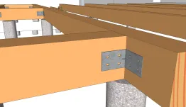 Details der Befestigung der Abstandhalter