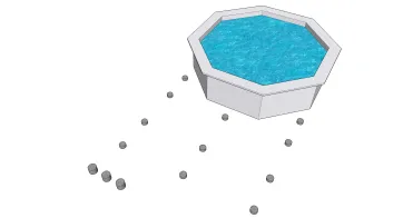 Verteilung der Betonsockel