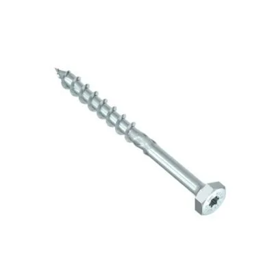 HECO-TOPIX-plus, Kombi-Sechskantkopf, Sechskantkopf + T-Antrieb, Teilgewinde, weiß verzinkt, A3K - Réf. 61284