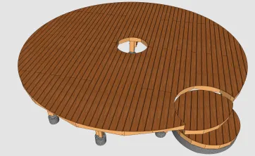 Ansicht der Terrassendielen 1
