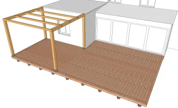 Aufstellung der Pergola 2