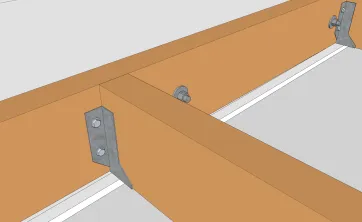 Details der Befestigungen der Unterzugbalken am Mauerbalken 1