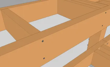 Details der Abstandshalterbefestigungen