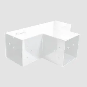 Foto des SUNDIY-Anschlusses weiß RAL 9010 - 120 mm in T für 3 Richtungen