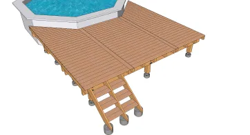 Ansicht der Terrassendielen