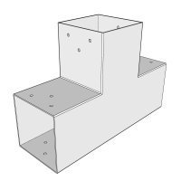 SUNDIY BLANC-Anschluss 120 mm in 3 Richtungen - T-Form