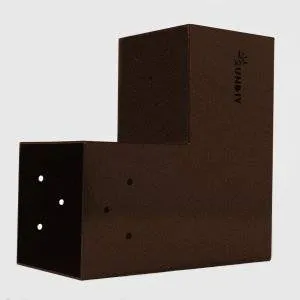 Bild des SUNDIY Connectors Oxyde de Mars RAL8011 - 90mm L-Form, 2 Richtungen