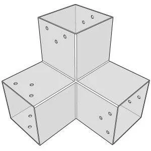 SUNDIY WHITE 90 mm 3-Wege-Stecker – L-Form