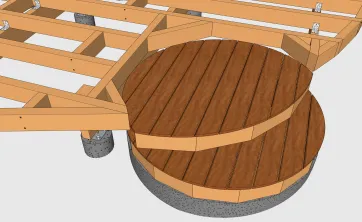 Befestigung der Dielen der zweiten Stufe der Treppe