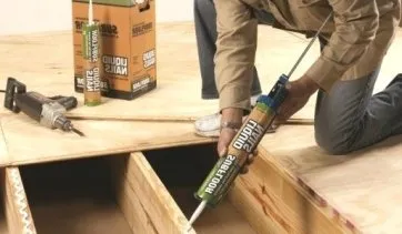Verklebung der Dielenbretter