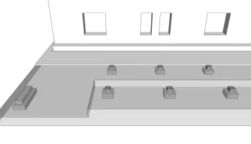 Verteilung der Betonsockel
