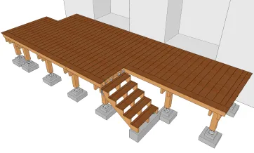 Ansicht der Terrassendielen 1