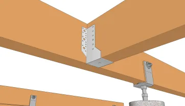 Befestigungsdetails der Unterzugbalken 4