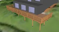 Vorschaubild des Artikels : Holzterrasse auf Ständerwerk auf geneigtem Boden